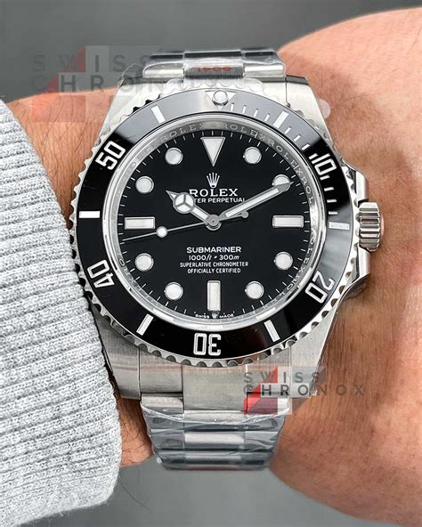 rolex submariner women's wrist|2023 submariner no date 124060.